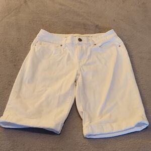 Chico's Slimming White Jean Shorts Women's 00